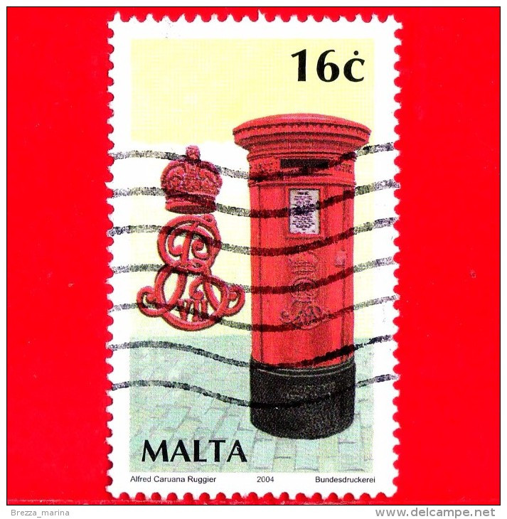 MALTA - Usato - 2004 - Cassette Postali - Buche Delle Lettere - Edward VII Pillar Box On Pavement, Birgu - 16 - Malta
