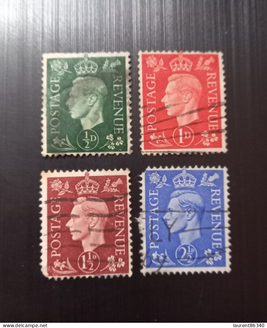 Grande Bretagne 1937 & 1941 New Colors King George VI - Gravure: Harrison Lot 2 - Usados