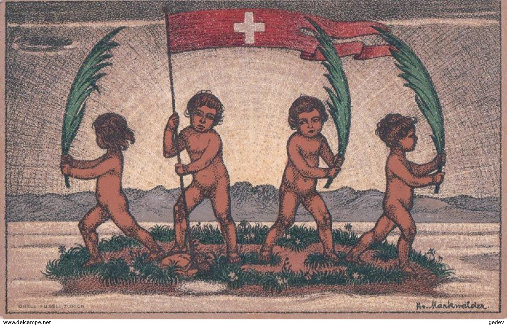 Fête Nationale 1916, La Suisse Ile De Paix (31.7.16) - Storia Postale