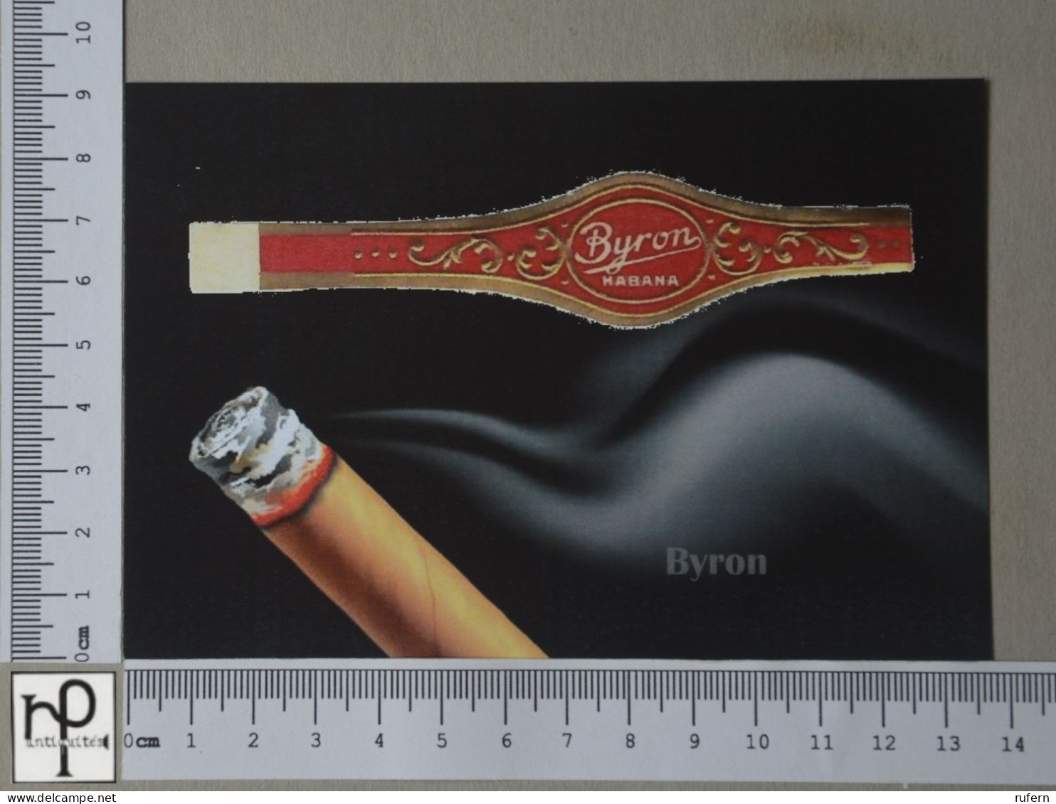 POSTCARD  - BYRON - BAGUE DE CIGARE - 2 SCANS  - (Nº58346) - Tobacco