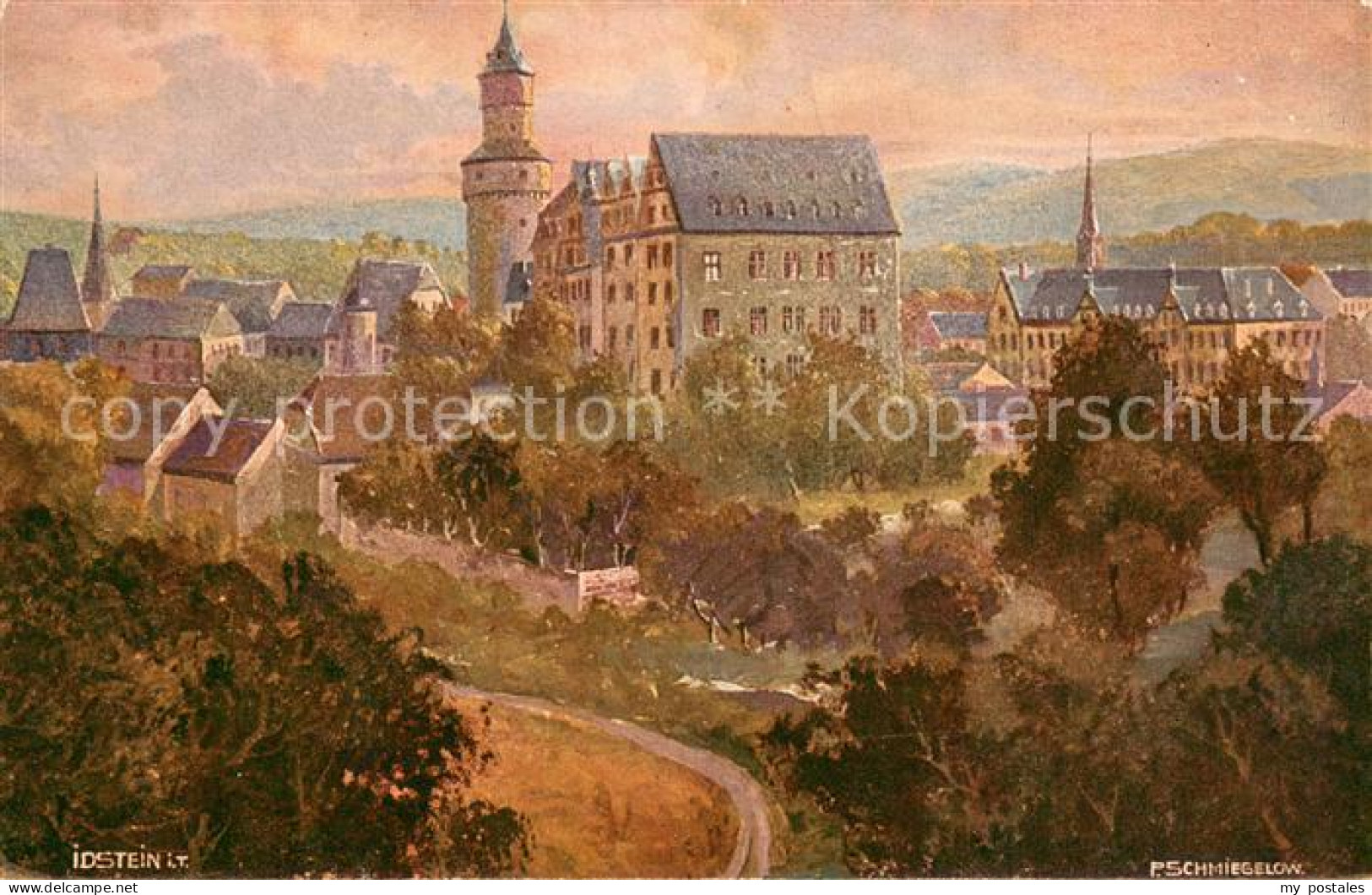 73697713 Idstein Gesamtansicht Kuenstlerkarte P. Schmiegelow Idstein - Idstein