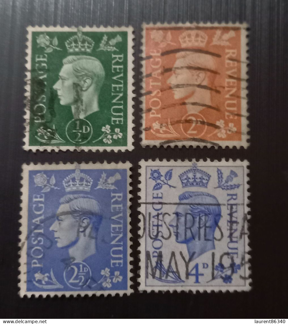 Grande Bretagne 1941 -1948 & 1950 New Colors And New Values  Gravure: Harrison Lot 3 - Usados