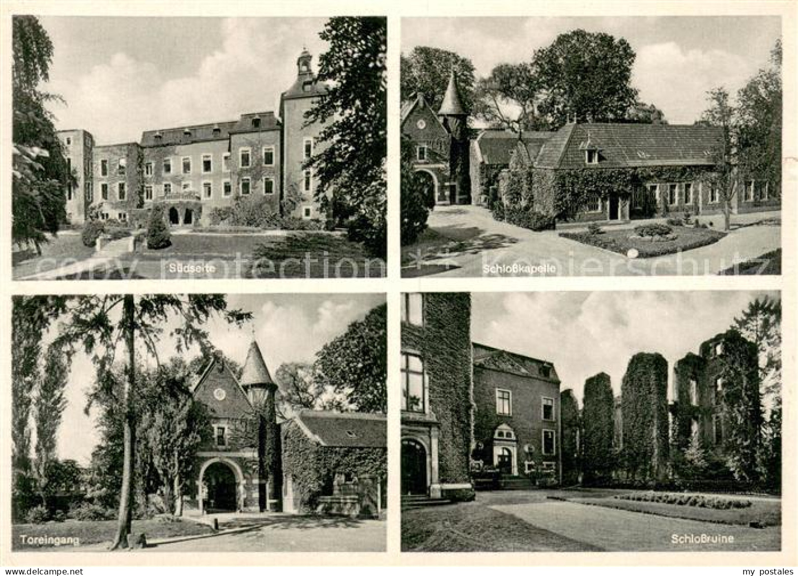 73697689 Neersen Niederrhein Schlosskapelle Toreingang Schlossruine Kindererholu - Willich