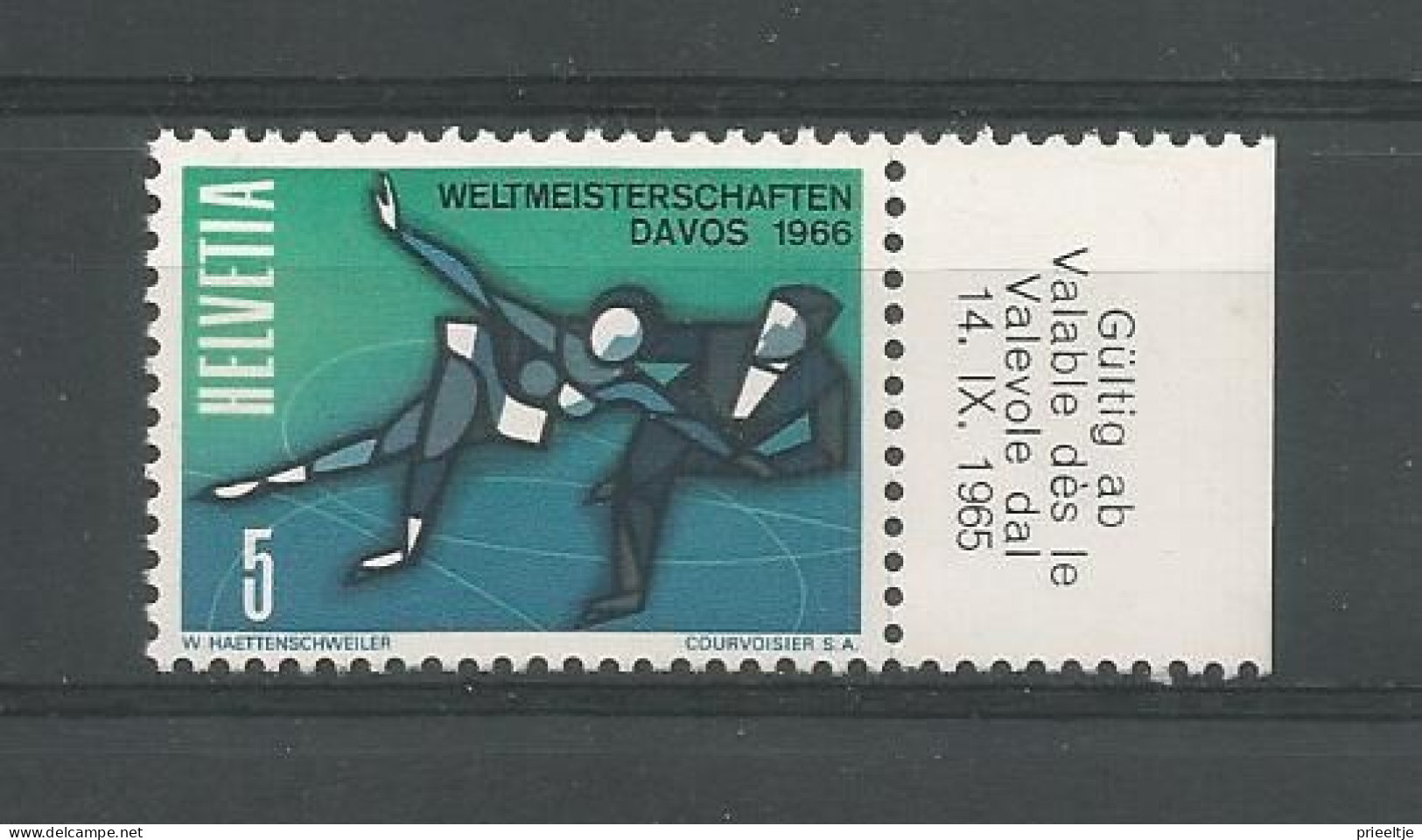 Switzerland 1965 Figure Skating Y.T. 755  ** - Nuevos