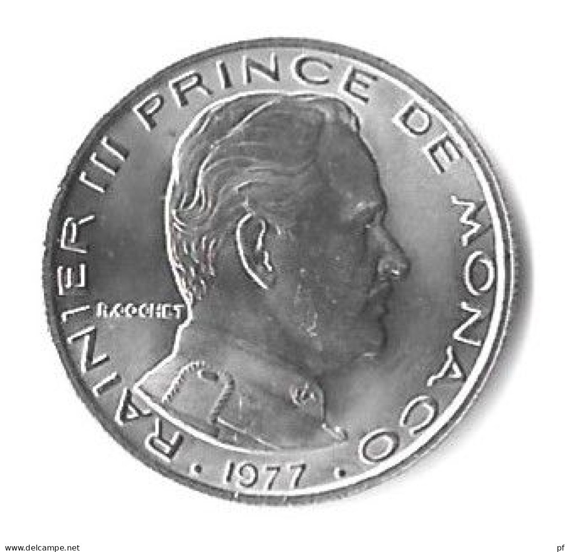 8 pieces de Monaco 1977 :   1 - 5 -10 - 20 centimes + 1/2 - 1 - 5 - 10 francs 1977  UNC/FDC