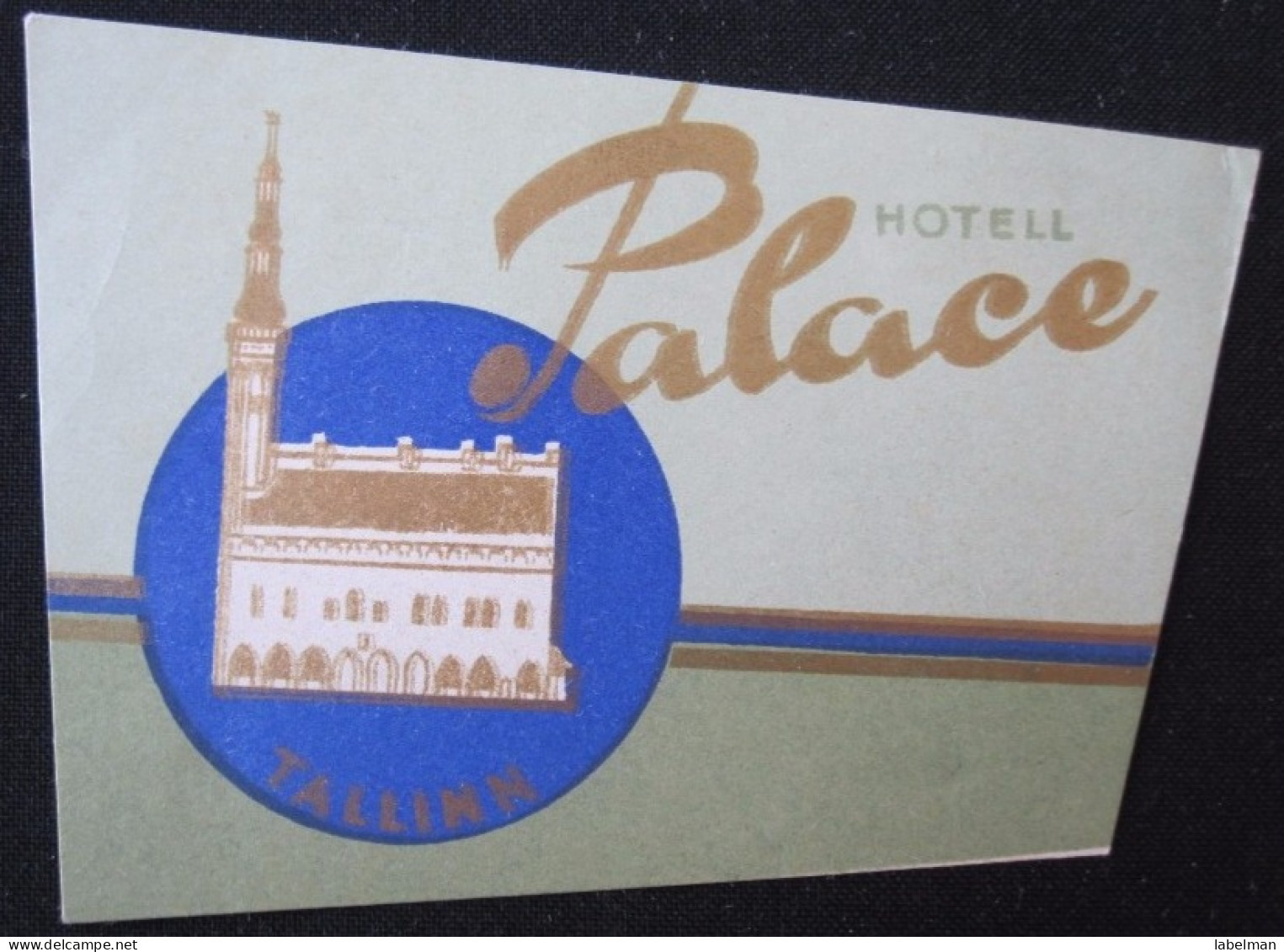 HOTEL CAMPING INN DECAL PALACE TALLINN ESTONIA ASTONIA USSR RUSSIA LUGGAGE LABEL ETIQUETTE AUFKLEBER DECAL STICKER - Hotel Labels