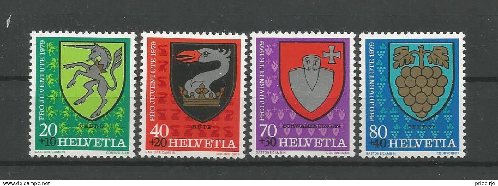 Switzerland 1979 Youth Stamps Arms Y.T. 1096/1099 ** - Ungebraucht