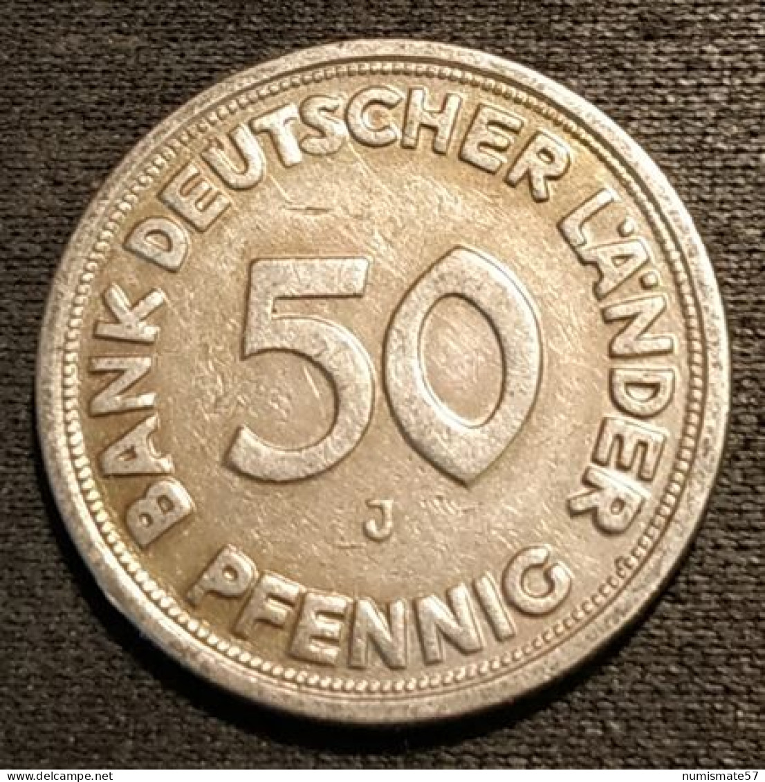 ALLEMAGNE - GERMANY - 50 PFENNIG 1949 J - Bank Deutscher Länder - KM 104 - 50 Pfennig