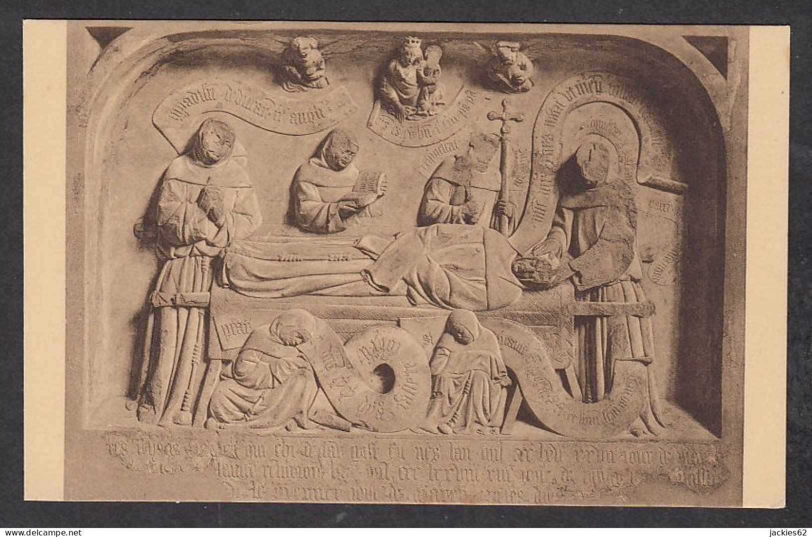089310/ BRUXELLES, Cinquantenaire, *Funérailles Du Frère Fiefvès, 1426*, Bas-relief Votif En Pierre De Tournai - Musea