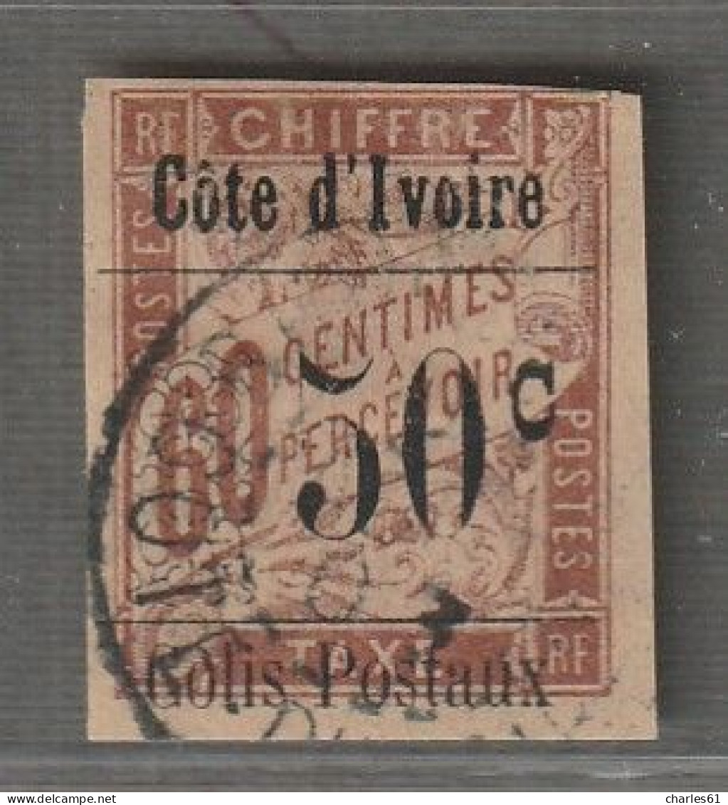 COTE D'IVOIRE - COLIS POSTAUX / N°6 Obl (1903) 50c Sur 60c Brun - Oblitérés