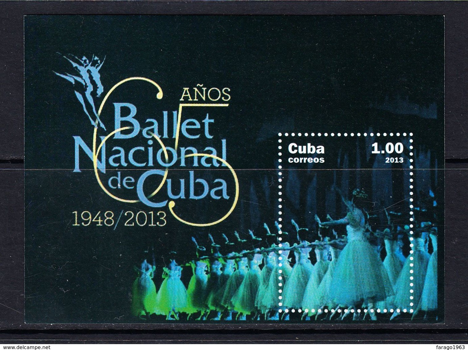 2013 Cuba Ballet Dance Complete  Souvenir Sheet MNH - Ongebruikt