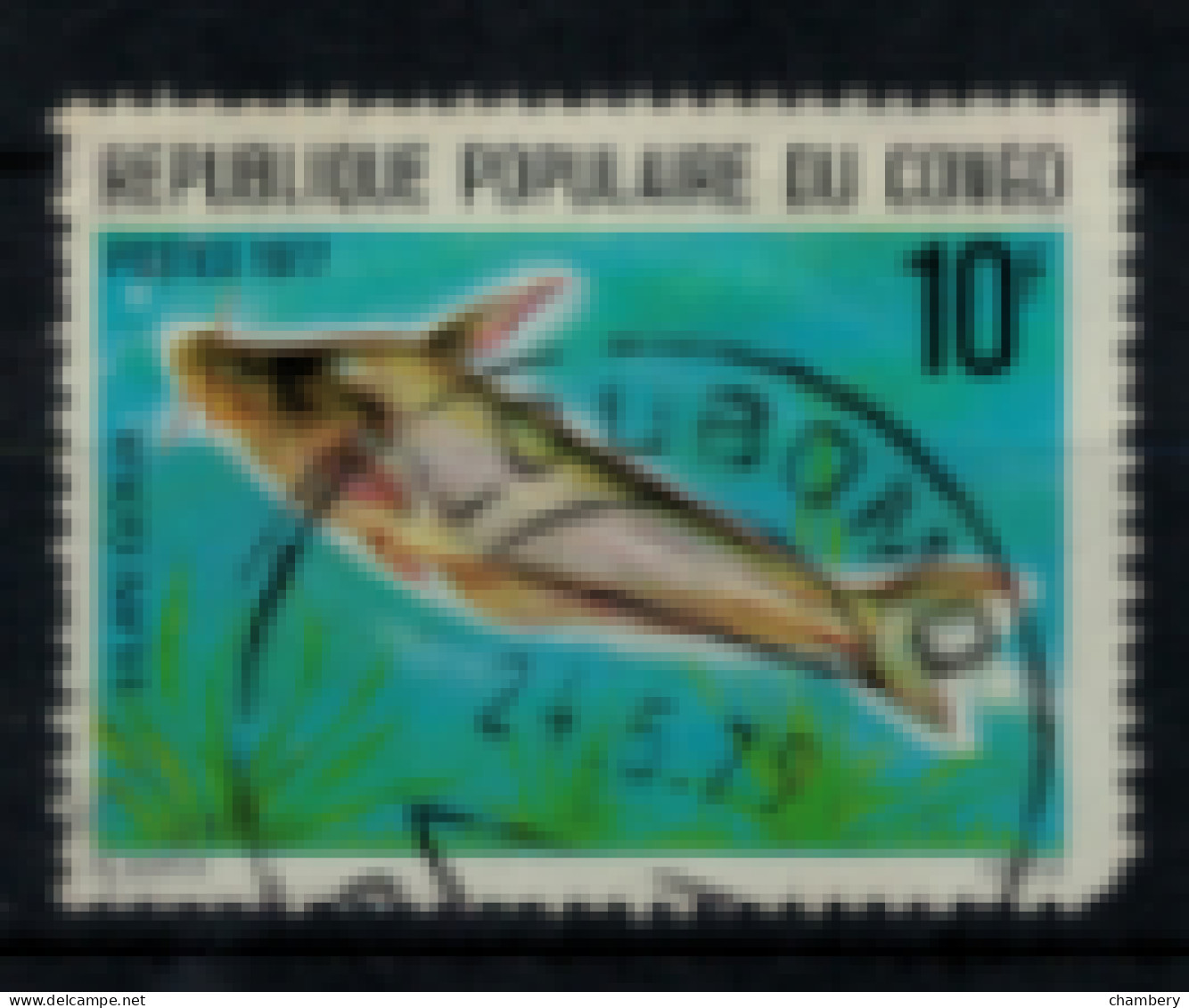 Congo Brazzaville - "Poisson D'eau Douce : Lilan" - Oblitéré N° 448 De 1977 - Usati