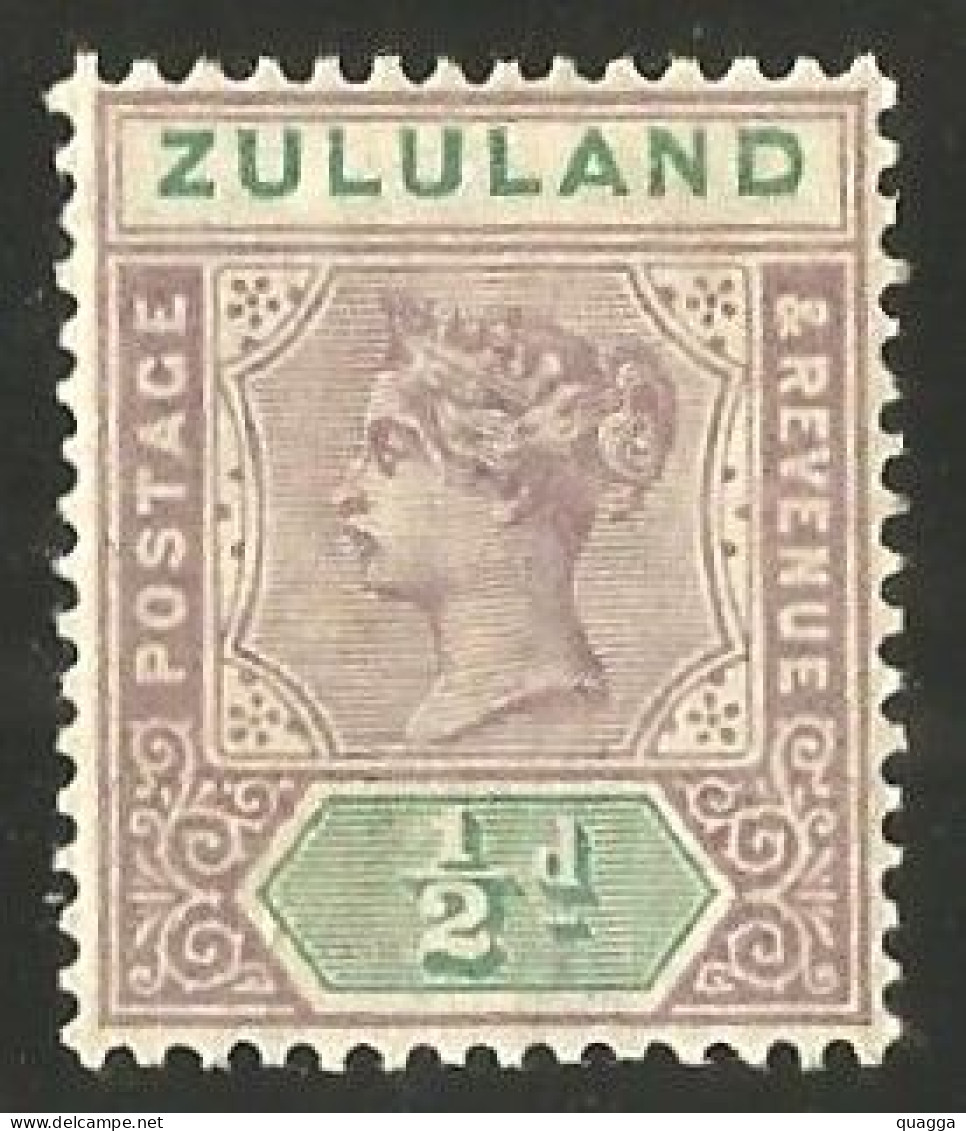 Zululand 1894. ½d Dull Mauve And Green. SACC14*, SG 20*. - Zululand (1888-1902)