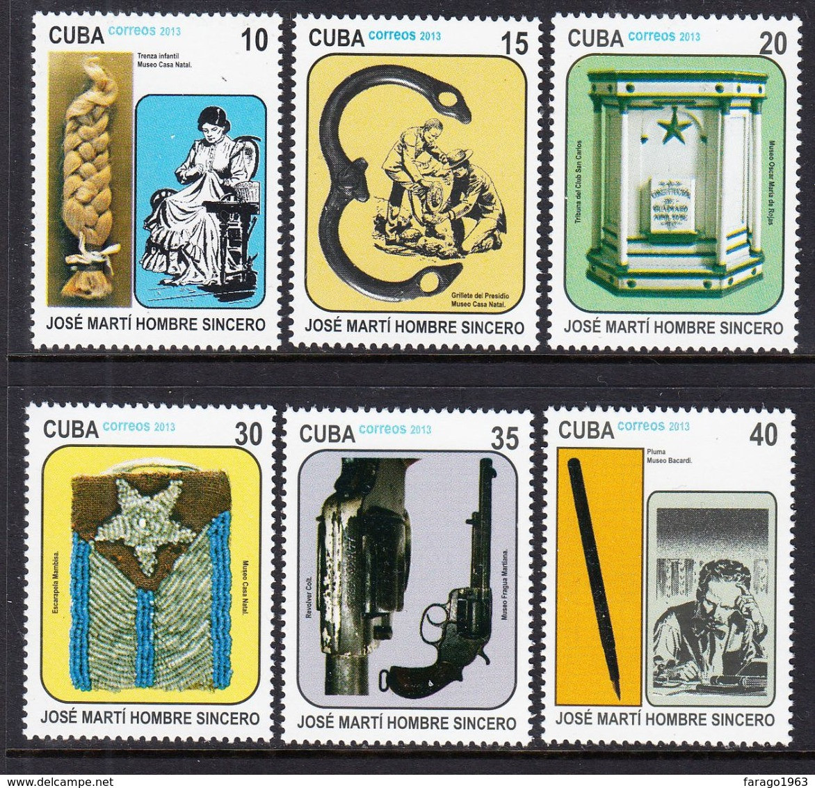 2013 Cuba Jose Marti National Hero  Complete Set Of 6 MNH - Unused Stamps