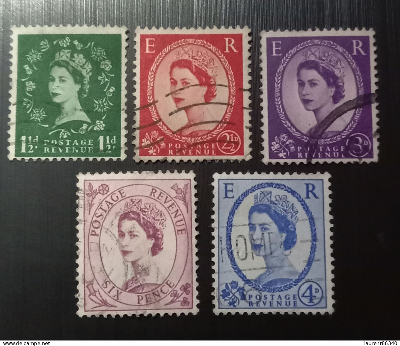 Grande Bretagne 1952 -1954 Queen Elizabeth II   Gravure: Printed By Harrison Perforation: 14¾ X 14¼ - Usados