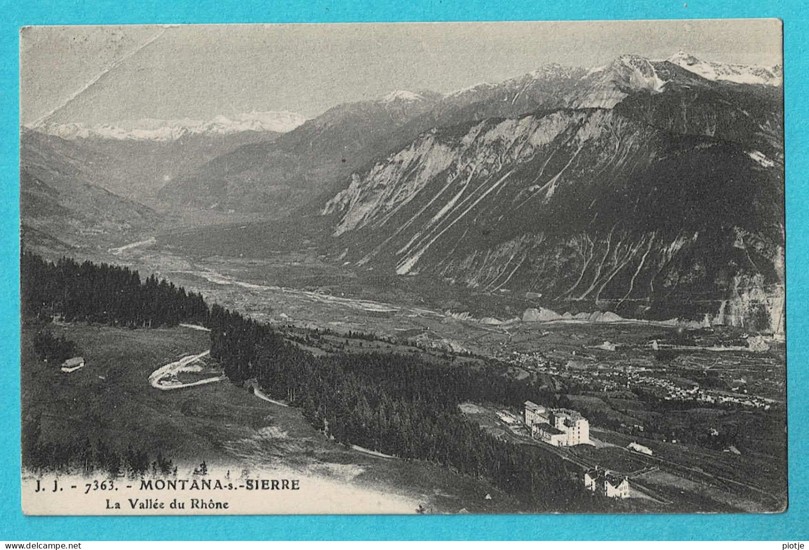 * Sierre (Valais - La Suisse - Schweiz) * (J.J. 7363) Montana S. Sierre, La Vallée Du Rhone, Panorama, Alpes, Old, Rare - Sierre