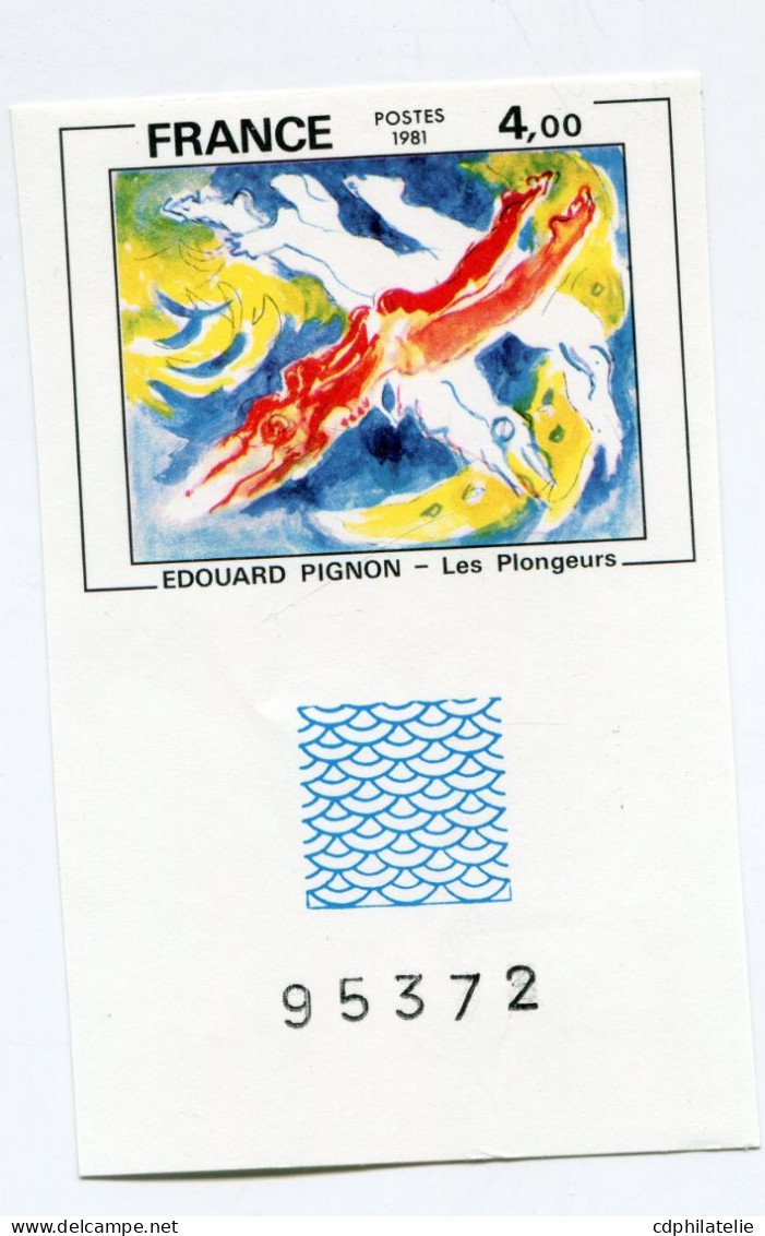 FRANCE N°2168 ** NON DENTELE TABLEAU D'EDOUARD PIGNON - 1981-1990