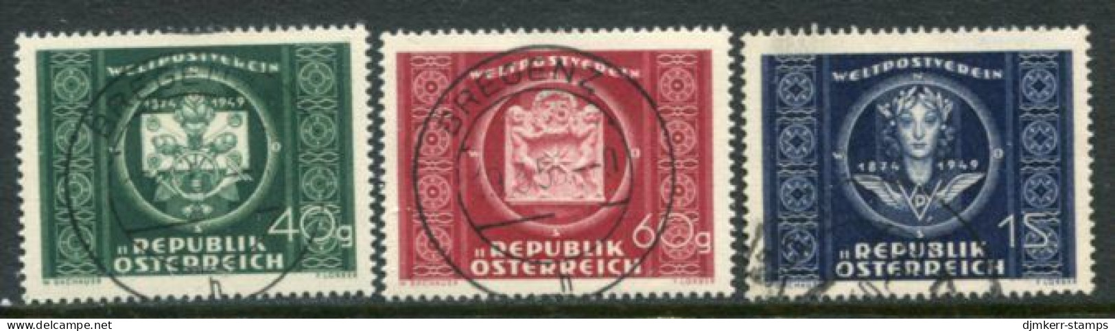 AUSTRIA 1949 UPU 75th Anniversary Used.  Michel 943-45 - Gebraucht