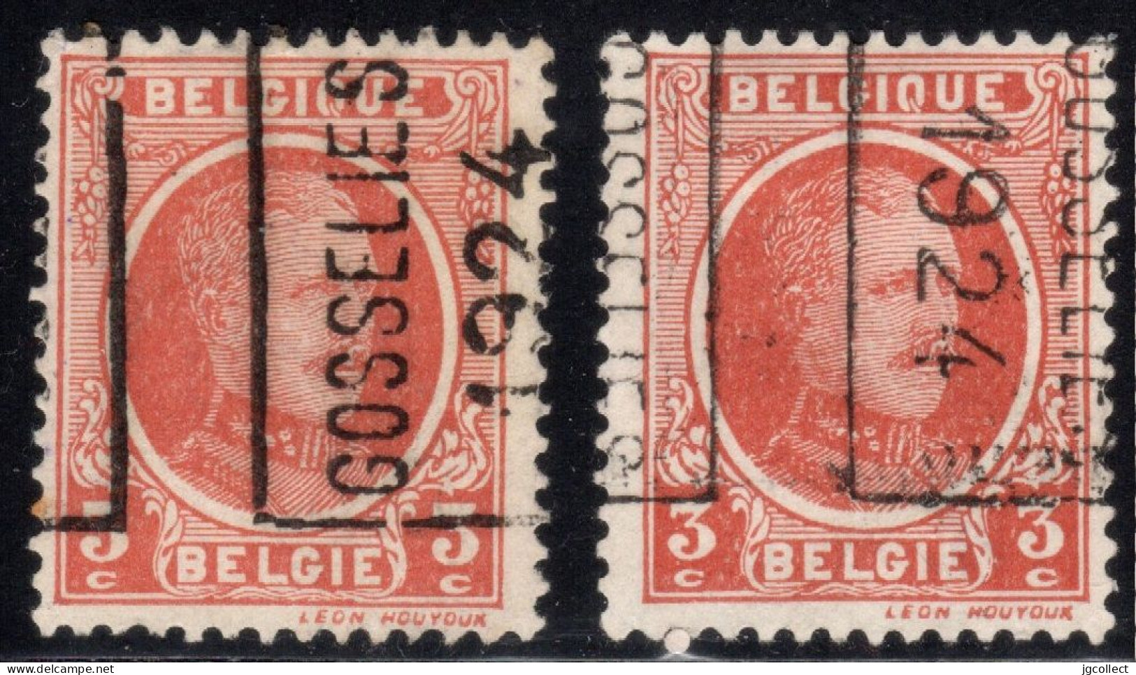 Preo's (192) "GOSSELIES 1924"  OCVB 3317 A+B - Rolstempels 1920-29