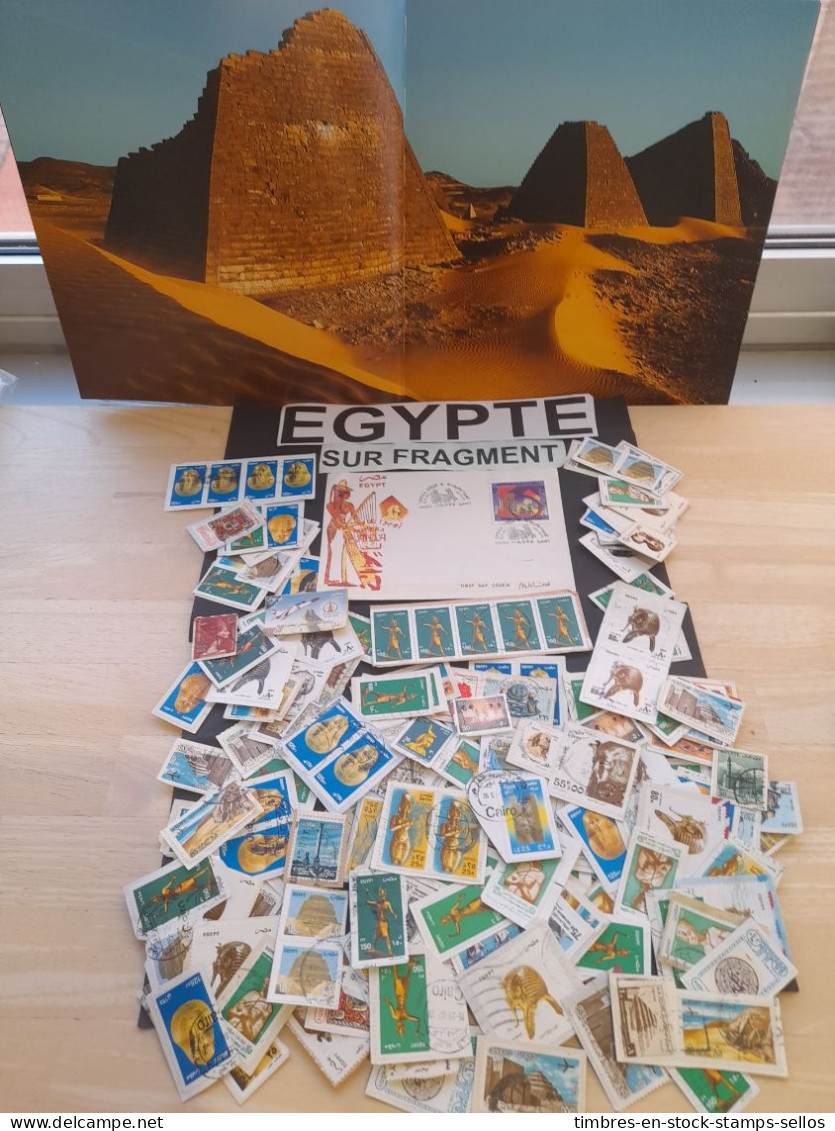 EGYPTE VRAC 72 G , SUR FRAGMENTS, MODERNES, GRANDS + 1 X 1er JOUR 埃及散装 72 克，碎片，现代，大 + 1 X 第一天 LARGE ON PAPER - Lots & Kiloware (max. 999 Stück)