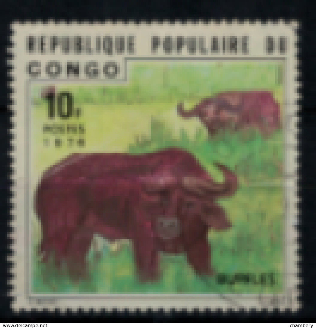 Congo Brazzaville  - "Buffles" - Oblitéré N° 418 De 1976 - Gebraucht