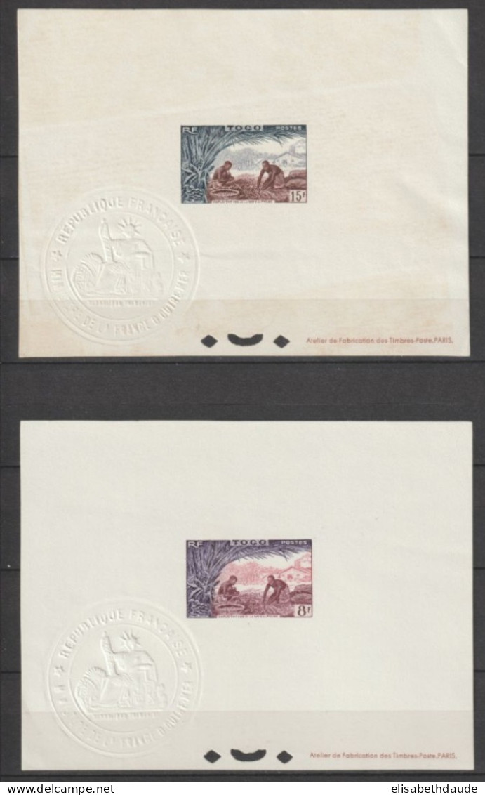 TOGO - 1954 - EPREUVE DE LUXE ! YVERT N° 256/257 - - Unused Stamps