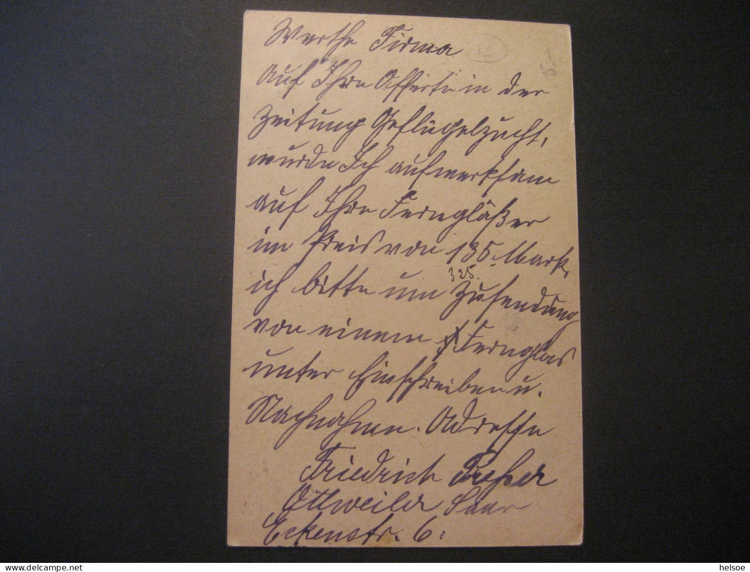 Deutsches Reich- Saargebiet Ganzsache Postkarte P 15, Gelaufen 1922 Von Ottweiler Nach Fichtenau Bei Berlin - Interi Postali