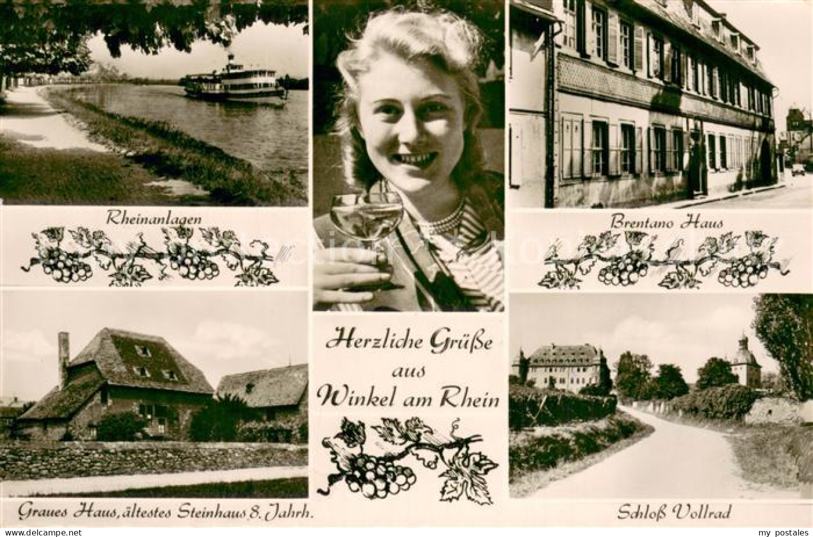 73696550 Winkel Oestrich-Winkel Rheinanlagen Graues Haus Steinhaus 8. Jhdt. Bren - Oestrich-Winkel