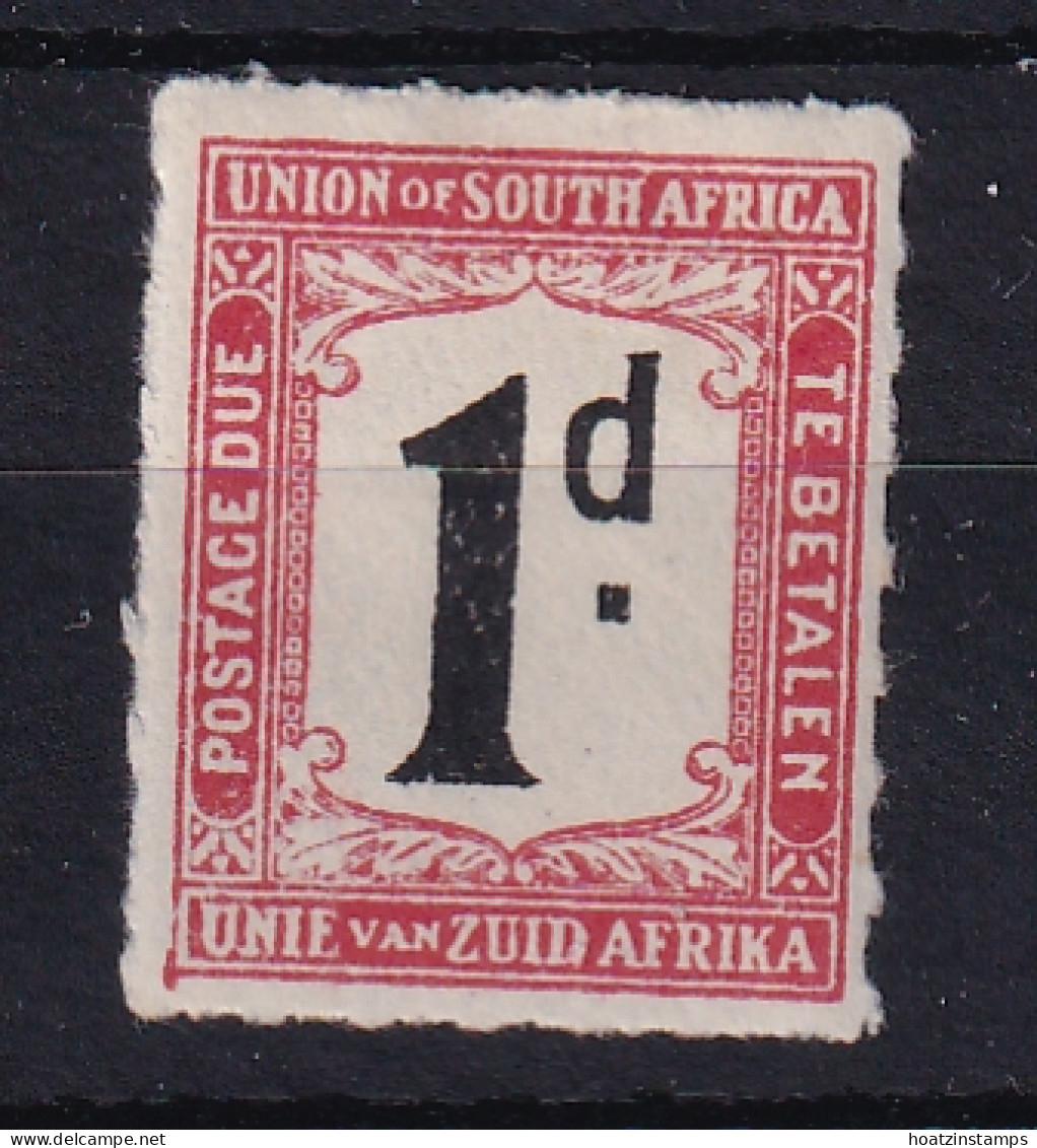 South Africa: 1922   Postage Due [rouletted]   SG D9    1d        MH - Segnatasse