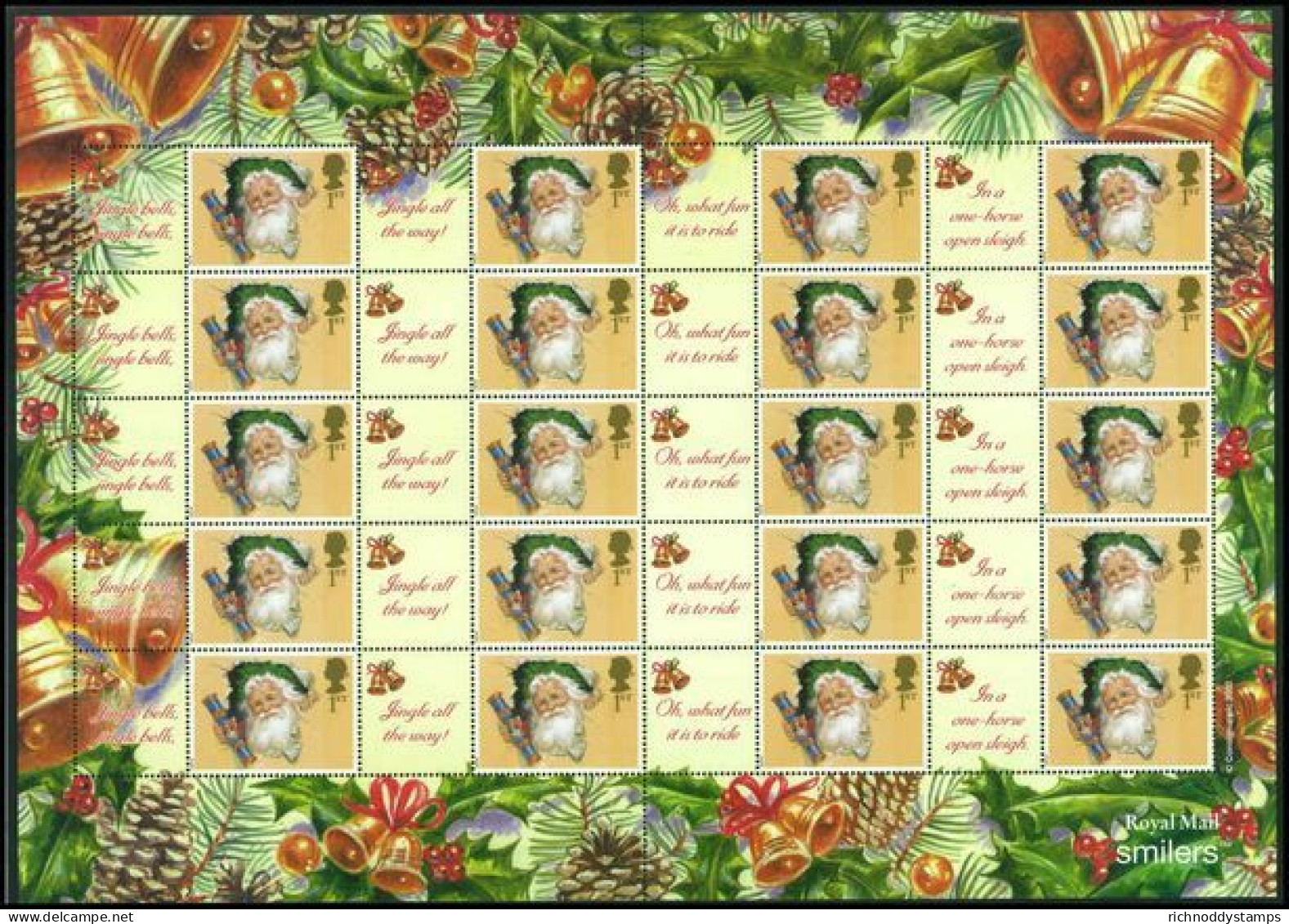 2002 Christmas Smilers Sheet Unmounted Mint.  - Timbres Personnalisés