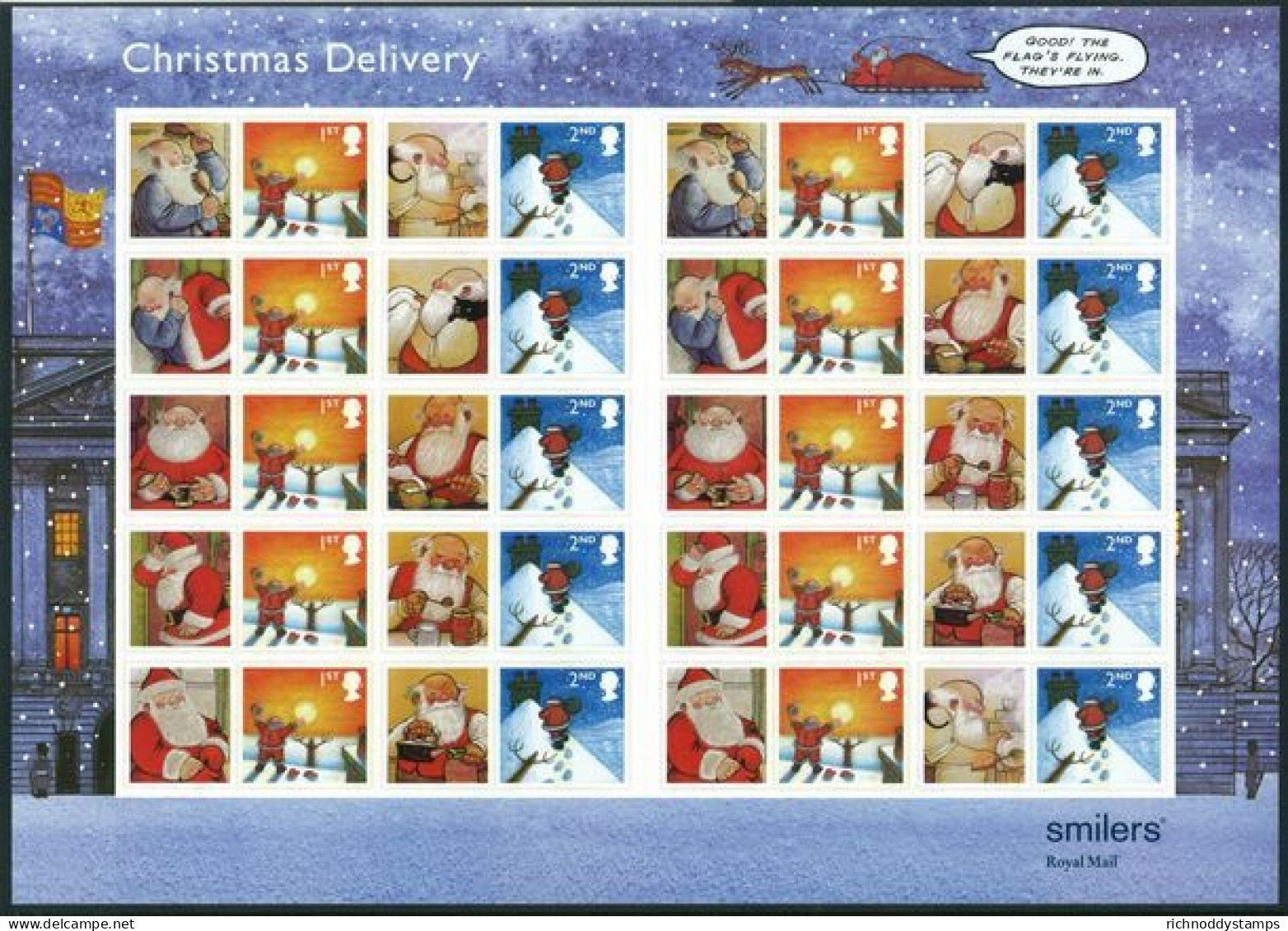 2004 Christmas Santa Claus Smilers Sheet Unmounted Mint.  - Smilers Sheets