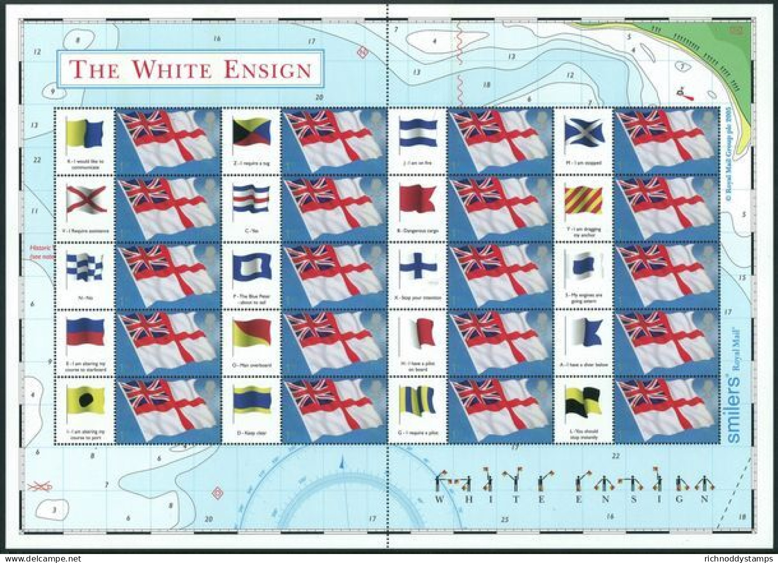 2005 The White Ensign Smilers Sheet Unmounted Mint.  - Personalisierte Briefmarken