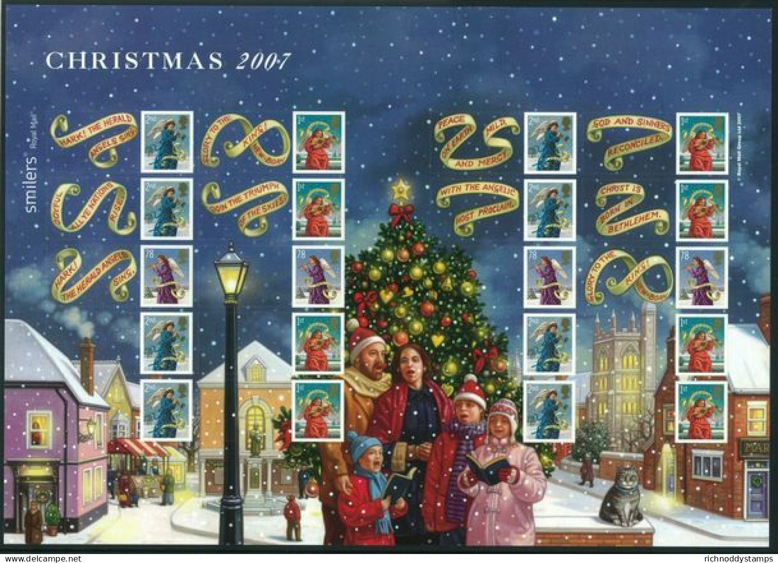 2007 Christmas Smilers Unmounted Mint.  - Timbres Personnalisés