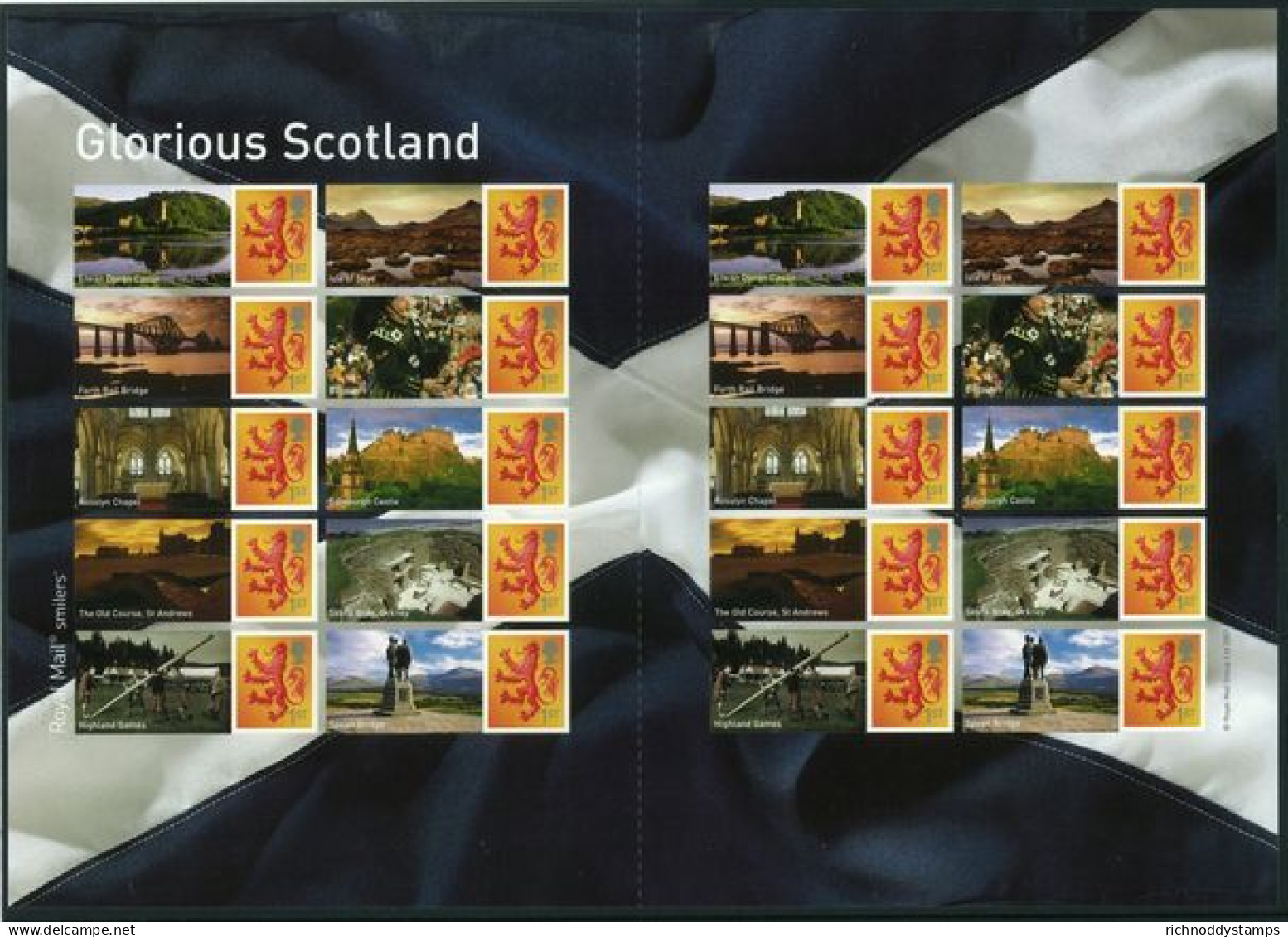 2007 Glorious Scotland Smilers Unmounted Mint.  - Francobolli Personalizzati