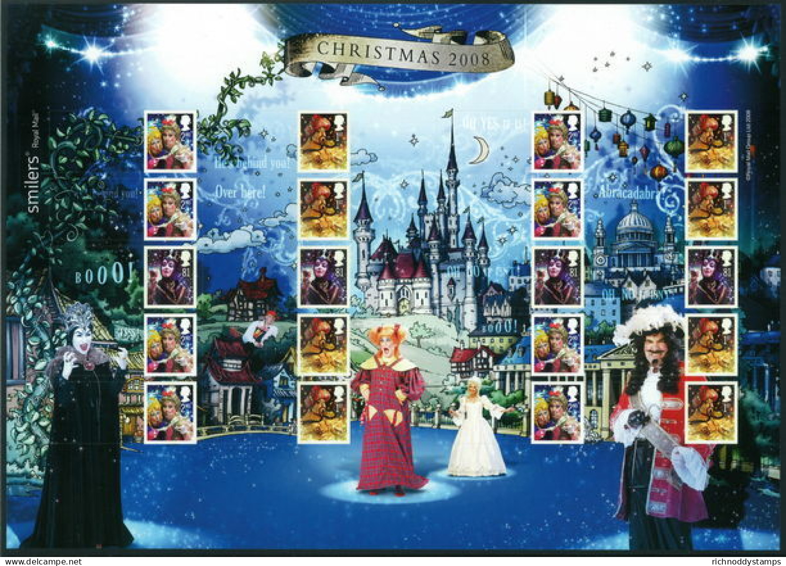 2008 Christmas Pantomines Smilers Unmounted Mint.  - Personalisierte Briefmarken