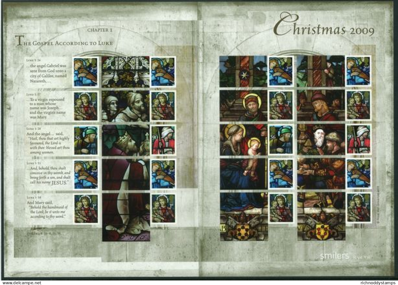 2009 Christmas Smilers Unmounted Mint.  - Personalisierte Briefmarken