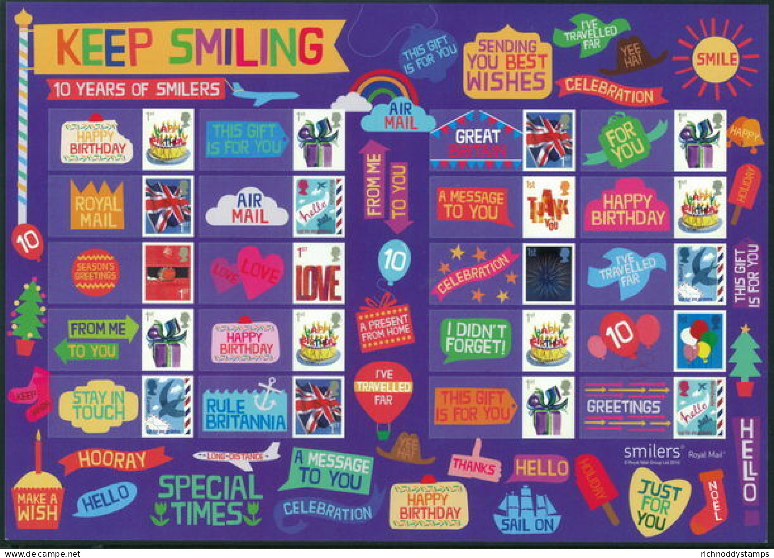 2010 Keep Smiling Smilers Unmounted Mint.  - Smilers Sheets