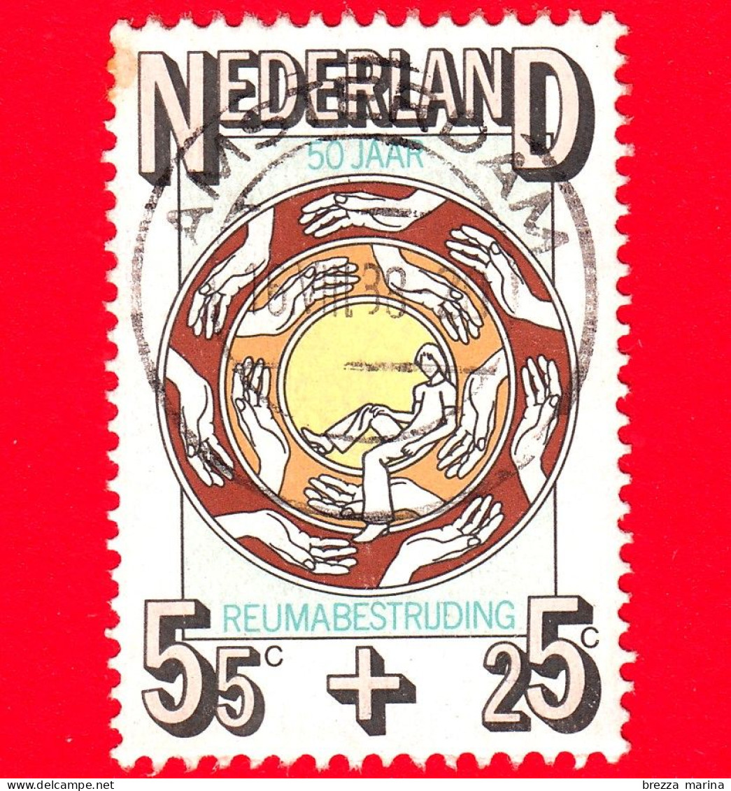 OLANDA  - Usato - 1976 - Salute - Reumatologia - 50° Anniversario Dell'Associazione Olandese Per I Reumatismi - 55+25 - Used Stamps