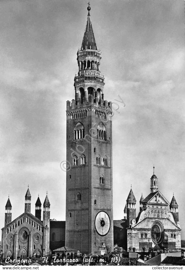 Cartolina Cremona Il Torrazzo Anni '50 - Cremona