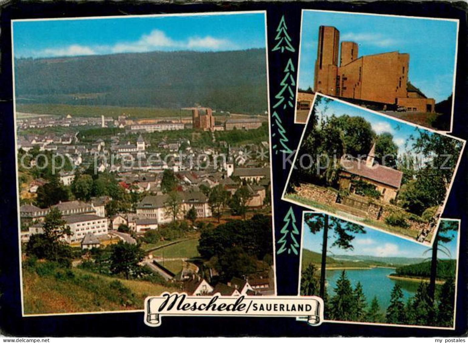 73696246 Meschede Panorama Schloss Kirche Seepartie Meschede - Arnsberg