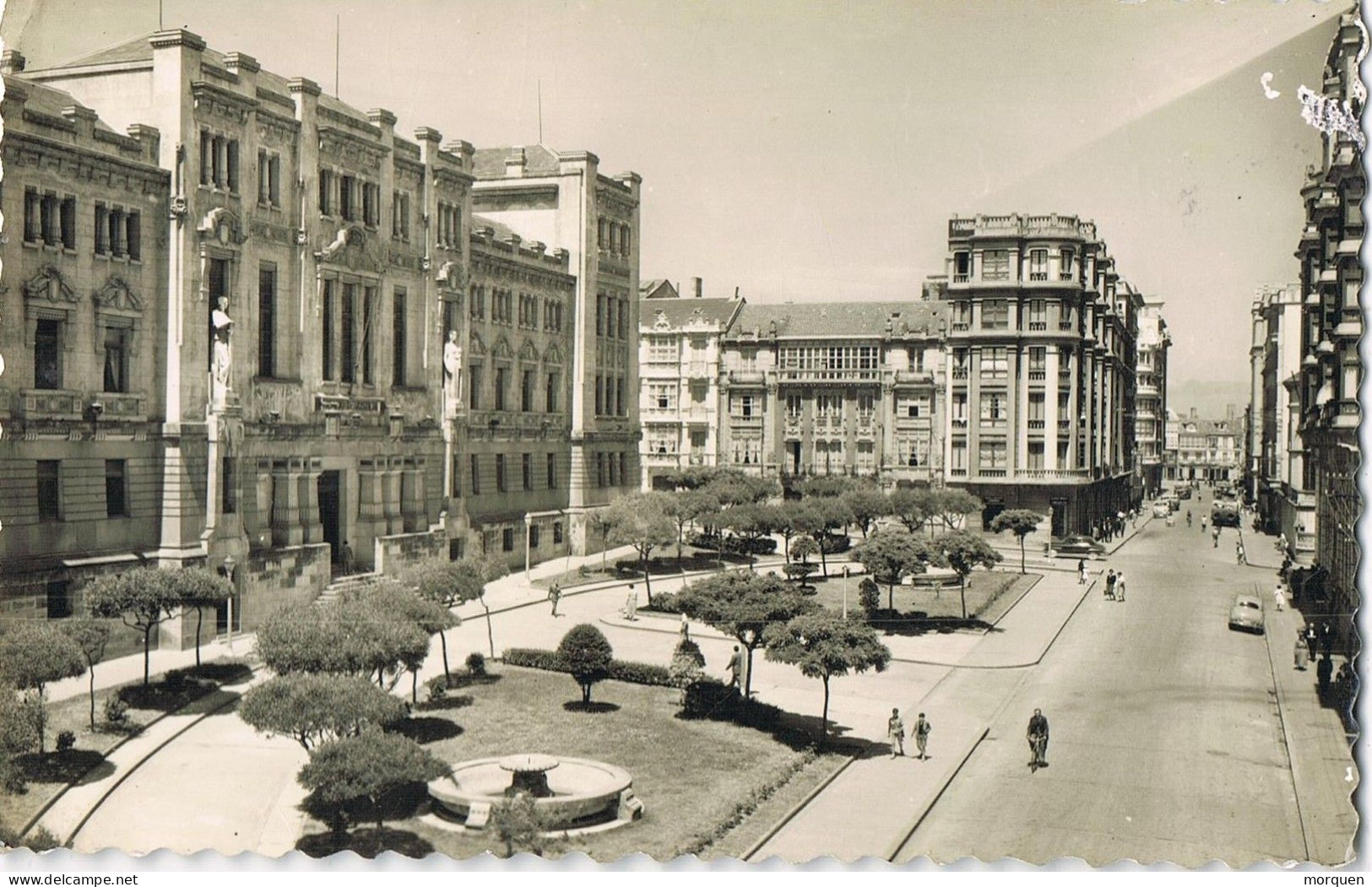 54226. Postal LA CORUÑA 1957. Vista De Plaza De Galicia, Animada - La Coruña