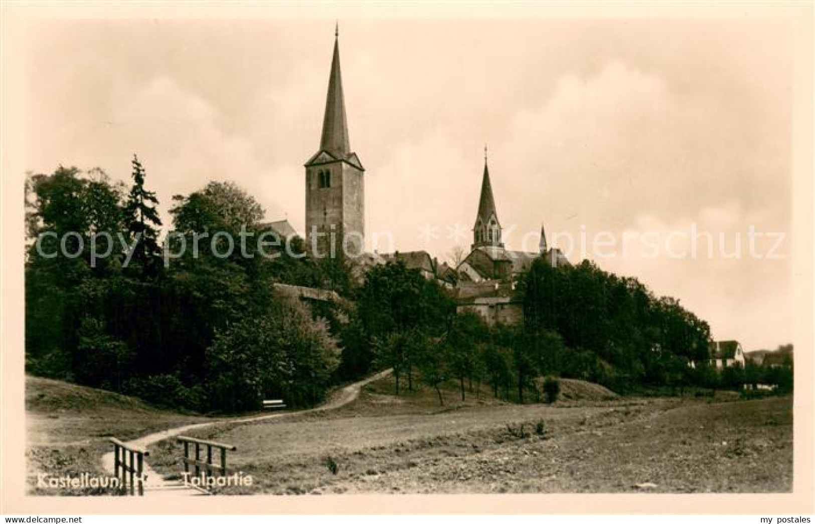 73696143 Kastellaun Hunsrueck Teilansicht Mit Kirchen Kastellaun Hunsrueck - Kastellaun