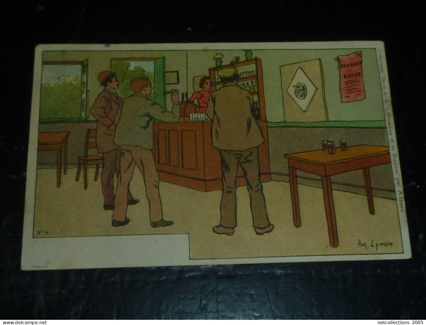 LYNEN AMEDEE ERNEST N°4 VOGEL PICK - JEU DE FLECHETTE DANS UN BAR - CARTE POSTALE (D-F) - Lynen, Amédée-Ernest