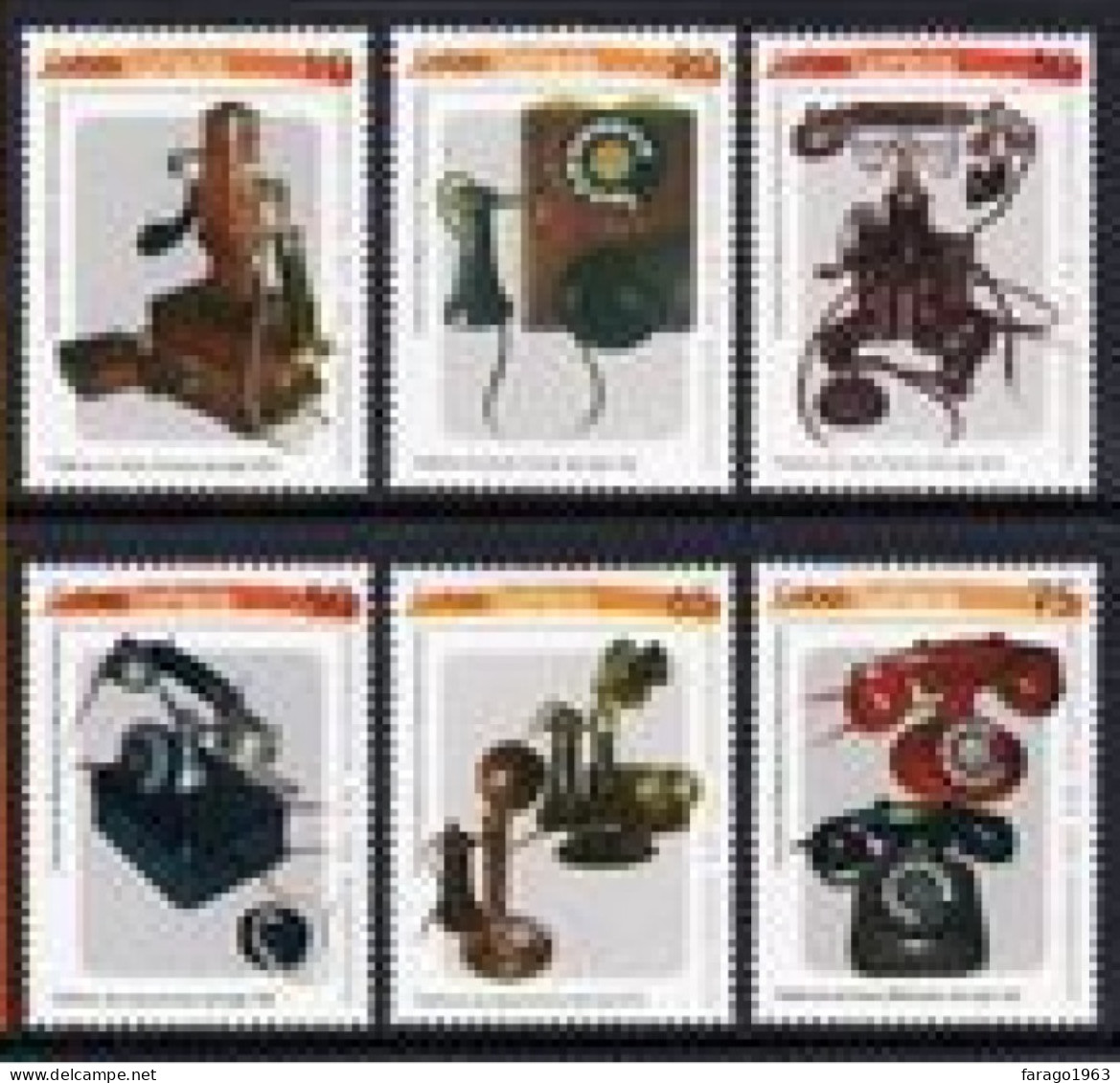 2015 Cuba History Of Telephone Communications Complete Set Of 6 MNH - Unused Stamps