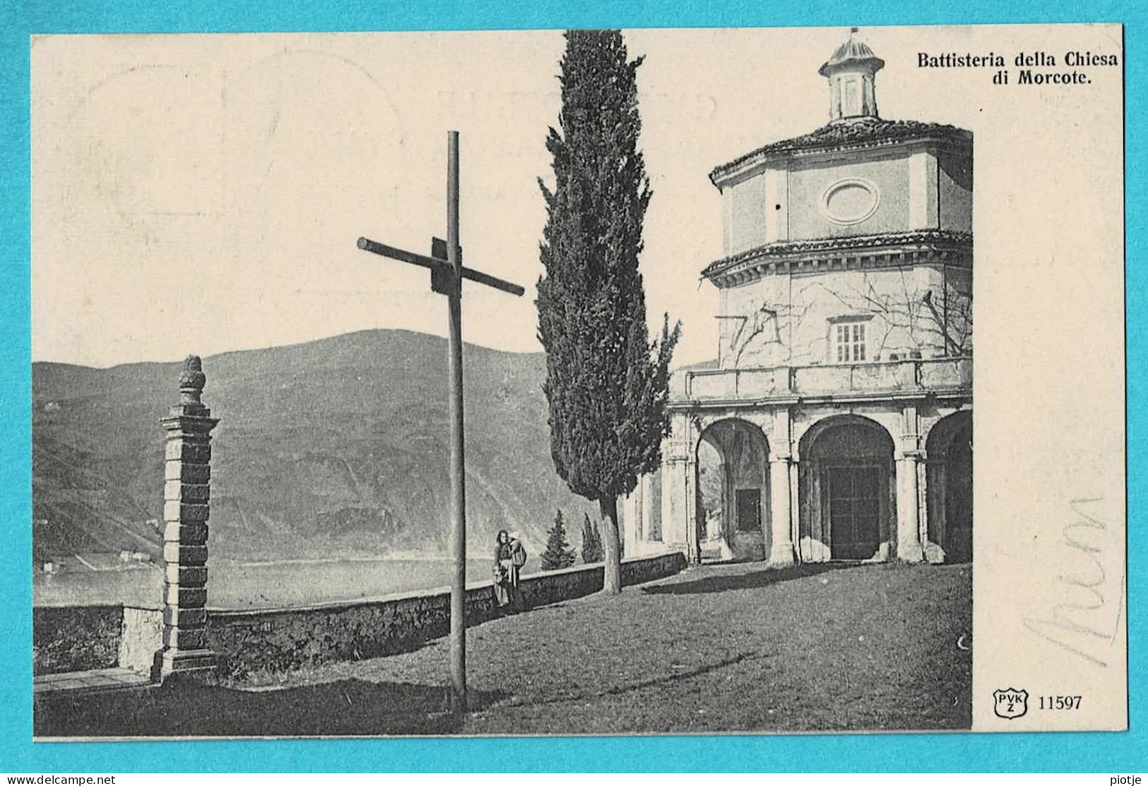* Lugano (Ticino - Suisse - Schweiz) * (PVK Z 11597) Battisteria Della Chiesa Di Morcote, étang, Lac, Croix, Old - Lugano