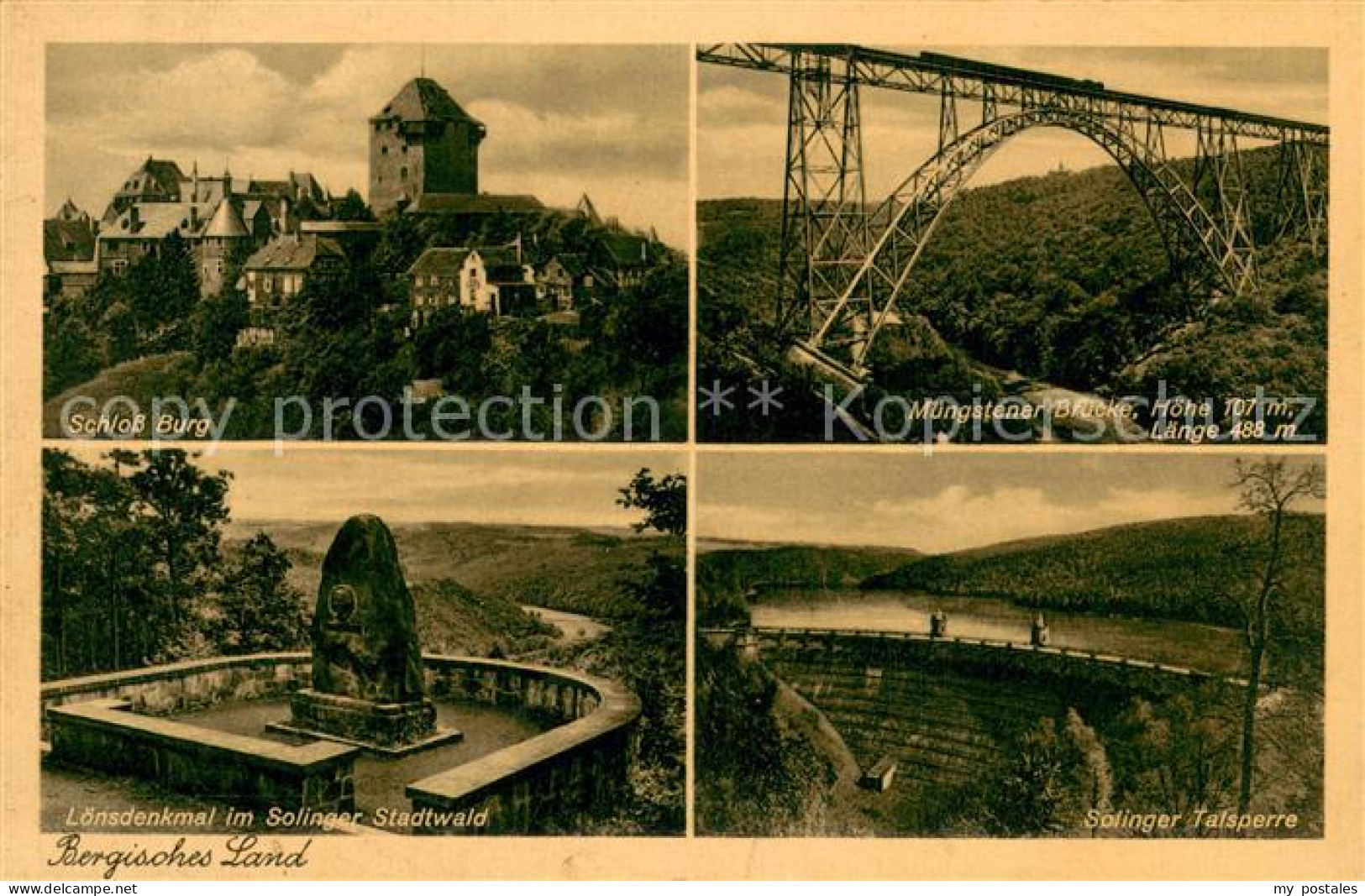 73695934 Muengsten Schoss-Burg Muengstener Bruecke Loensdenkmal  Solinger Talspe - Remscheid