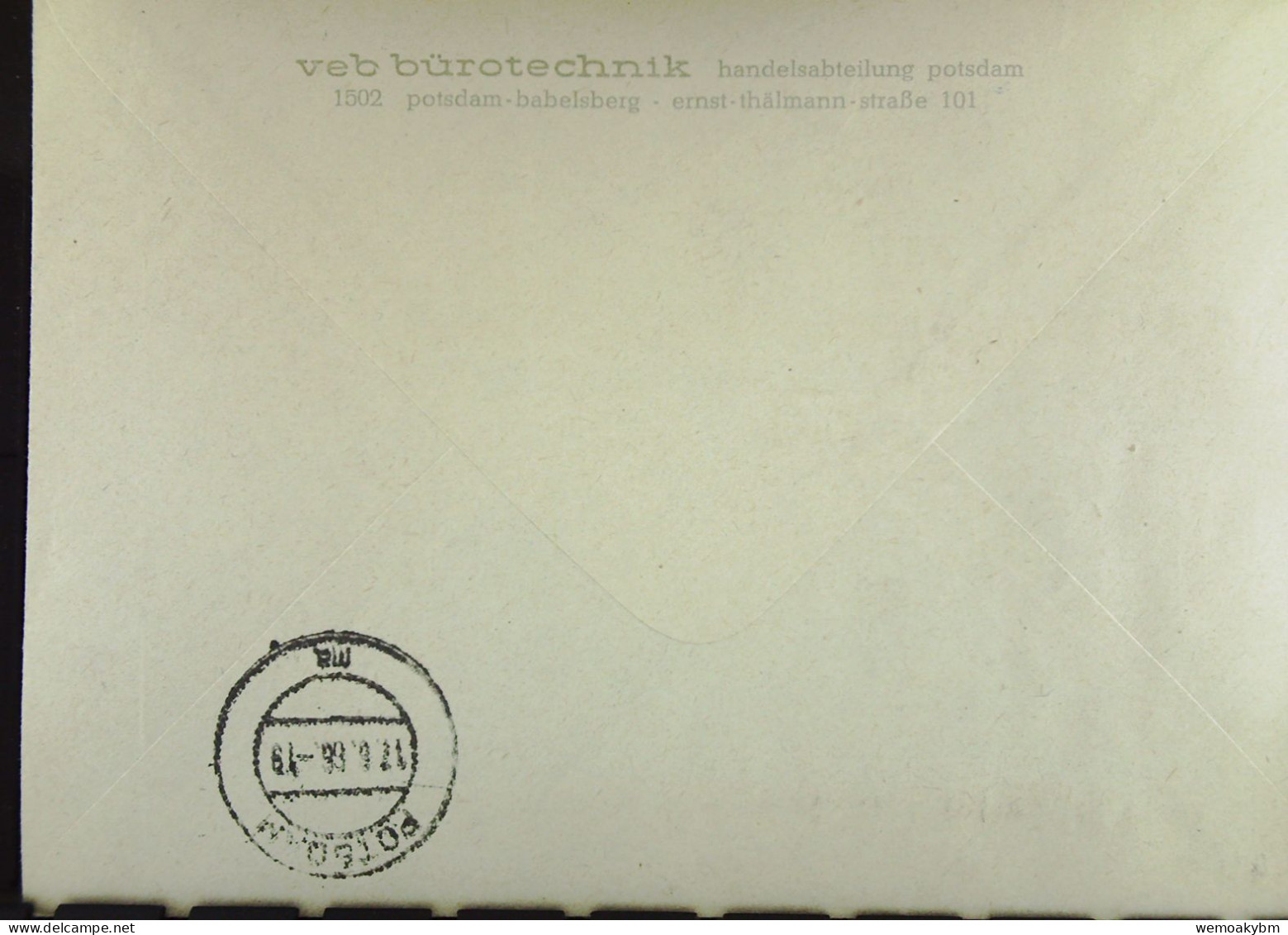 DDR-ZKD-Brief Mit Kastenstempel "VEB Bürotechnik Berlin 1502 Potsdam-Babelsberg" V. 17.6.66  ZKD-Nr. 727 Fensterumschlag - Storia Postale