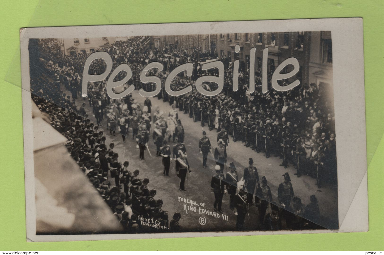 UNITED KINGDOM LONDON 1910 MAY 20th - REAL PHOTO FUNERAL OF KING EDWARD VII - YOUNG & CO TEDDINGTON Nr 8 - Königshäuser