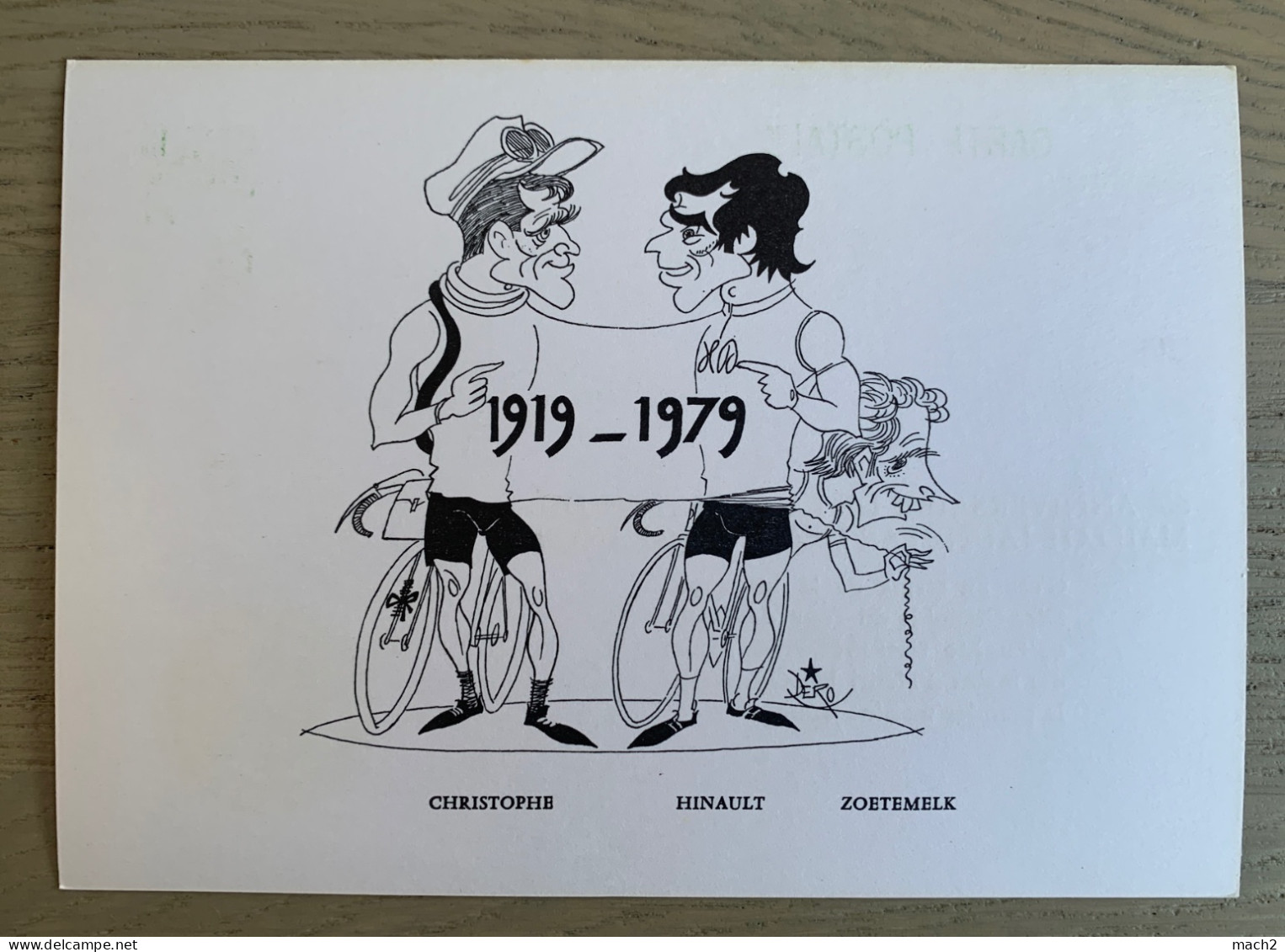 Tour De France, 60ème Anniversaire Création Maillot Jaune Cachet Illustré Henri Desgrange Paris 22/7/1979 - Ciclismo