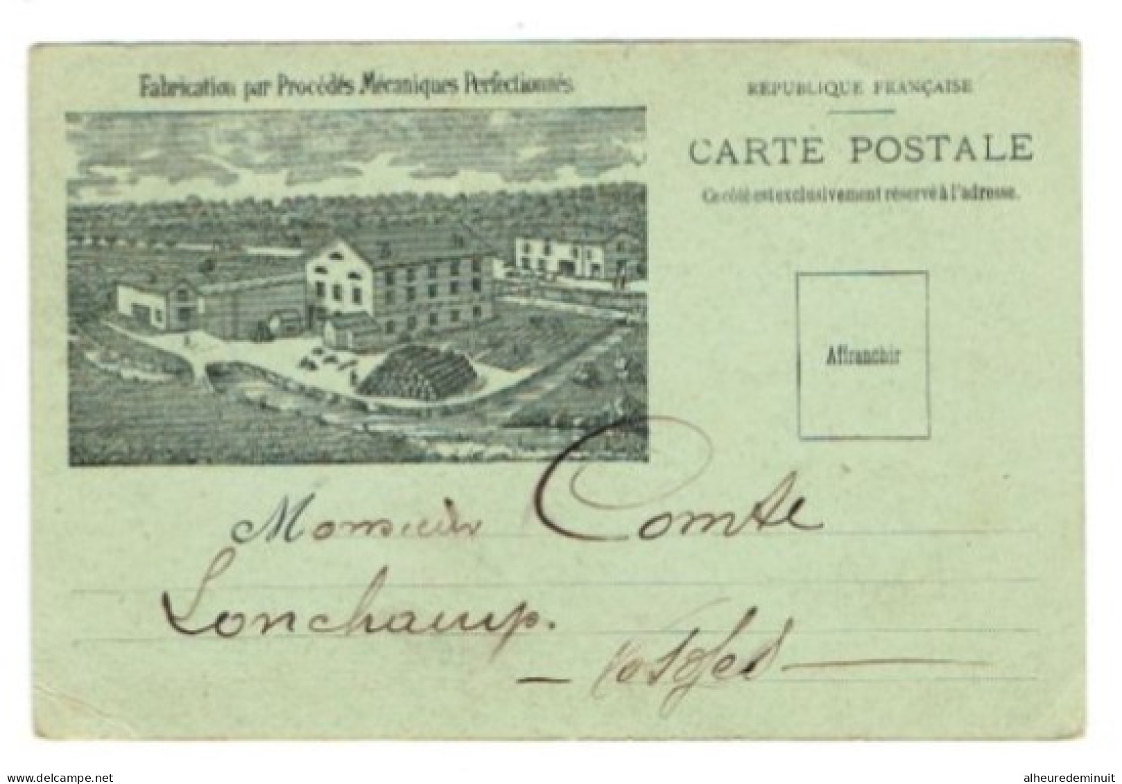 Carte Postale Publicitaire République Française"usine Hydraulique"Manufacture De Sabots"DUVAL-LA LANDRE-Vosges"vélo"1914 - Covers & Documents